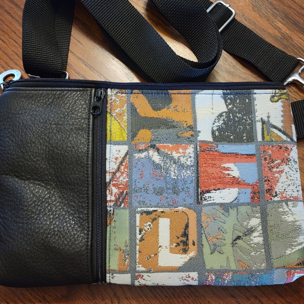 Multicolor Patchwork Canvas Crossbody Bag for Wom… - image 1